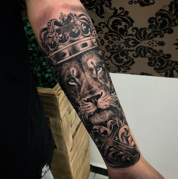 Tattoo Leão Realismo