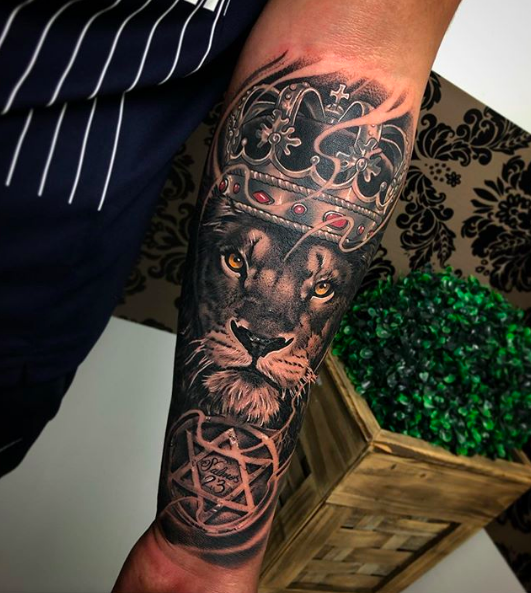 Tattoo Leão Realismo