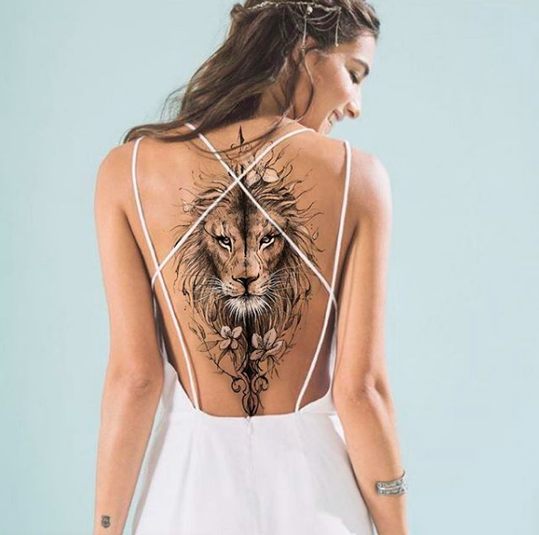 Tattoo Leão Realista