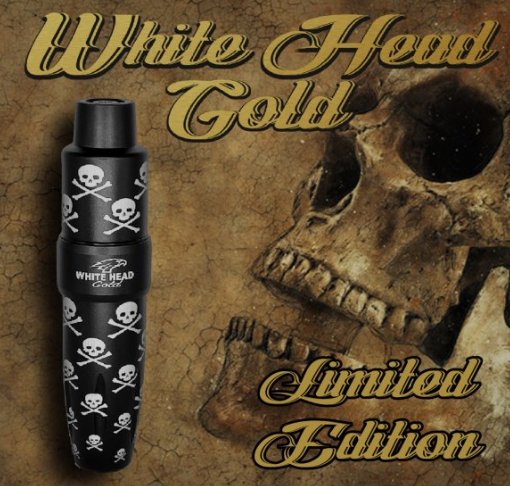 Pen White Head Gold G2 - Edição Limitada Caveira